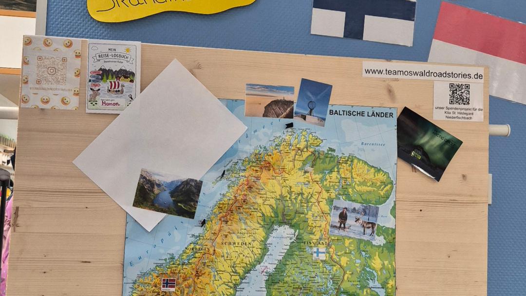 Route auf der Landkarte